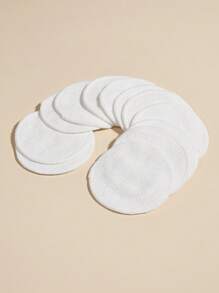 12 Almohadillas desmaquillantes de doble capa de fibra, limpieza facial, almohadillas desmaquillantes reutilizables, toallas faciales - Blanco - Ver 3