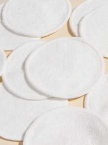 12 Almohadillas desmaquillantes de doble capa de fibra, limpieza facial, almohadillas desmaquillantes reutilizables, toallas faciales - Blanco - Ver 5