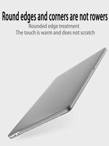 1pc Solid Plastic Laptop Case Compatible With MacBook - White - View 7