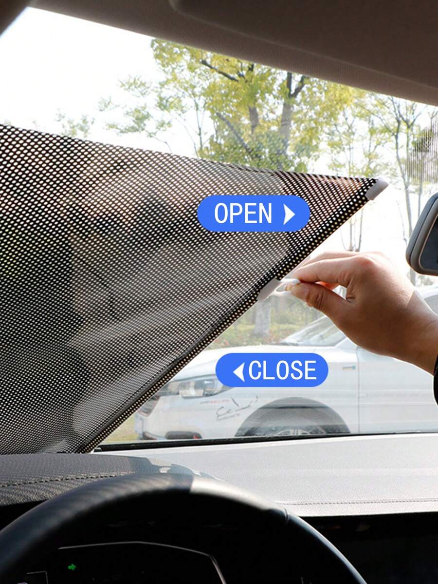 1 tấm cách nhiệt PVC Tấm che nắng ô tô, Tấm che nắng ô tô - màu đen - Xem 1