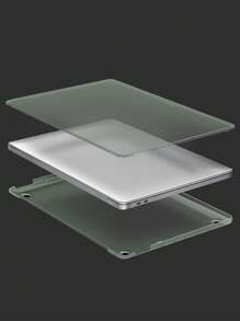 1 pieza Funda para ordenador unicolor de plástico compatible con Macbook Pro/Air - Verde militar - Ver 2