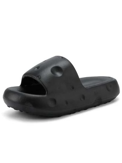 Women Cheese Design Single Band Slides, Fashionable Outdoor EVA Slippers