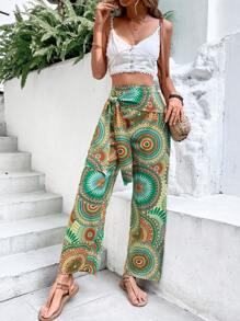 Breezaya Quần nữ Thắt nút Bộ lạc Boho - Nhiều màu - Xem 1