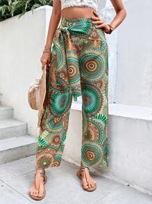 Breezaya Quần nữ Thắt nút Bộ lạc Boho - Nhiều màu - Xem 4