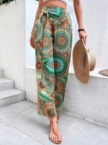 Breezaya Quần nữ Thắt nút Bộ lạc Boho - Nhiều màu - Xem 5