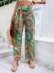 Breezaya Quần nữ Thắt nút Bộ lạc Boho - Nhiều màu - Xem 6