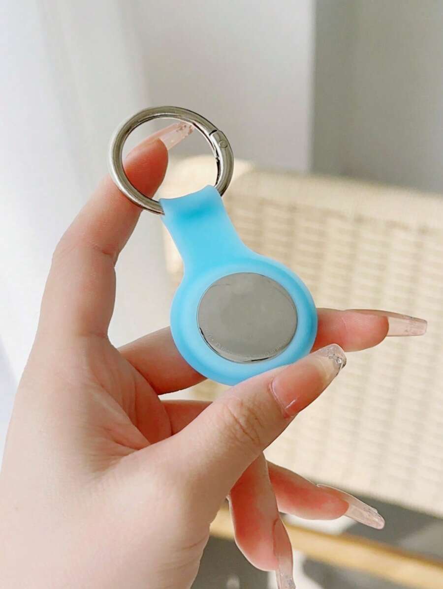 1 vỏ silicon màu xanh tương thích với Apple AirTag - Màu hồng gỉ - Xem 1