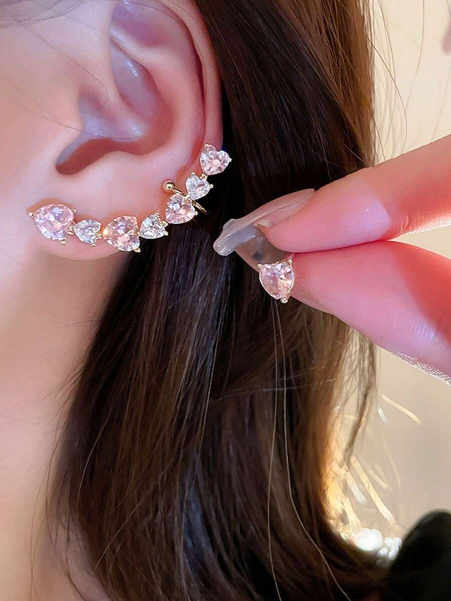 1 Quyến Rũ Hợp Kim Kẽm Đính Đá Cubic Zirconia Trang Trí Bông Tai Nữ Cho Lễ Tình Nhân Có Niên Đại Quà Tặng - Nhiều màu - Xem 1