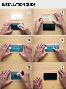 1入組素色矽膠防摔手機殼和1入組螢幕保護鋼化膜和1入組鏡頭保護膜適用於iphone - 墨綠色 - 查看 8