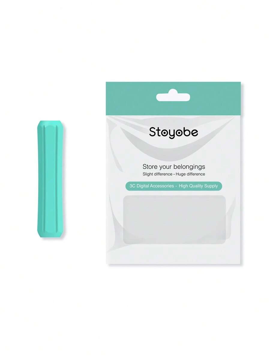 1pc Silicone Grip Case Compatible With Apple Pencil & HUAWEI M-Pen - Green - View 1