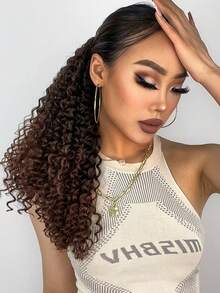 nimoki Short Curly Ponytail Synthetic Hair Extension - Multicolor - View 3