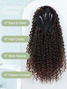 nimoki Short Curly Ponytail Synthetic Hair Extension - Multicolor - View 6