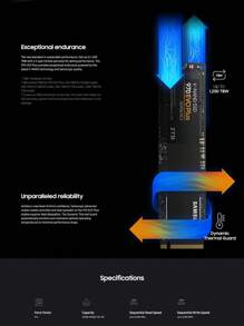 Samsung SSD Samsung 970 EVO Plus 500GB 1TB NVMe M.2 2280 PCIe3.0 Interno, Velocidade Máxima Até 3500MB/S, Tecnologia V-NAND, Expansão de Armazenamento e Memória para Games, Controle de Calor Gráfico