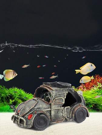 1入組汽車形狀隨機裝飾物適用於水族館適用於裝飾用品