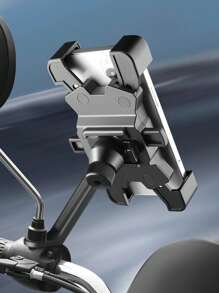 1入組塑膠摩托車手機座 - 黑色 - 查看 1