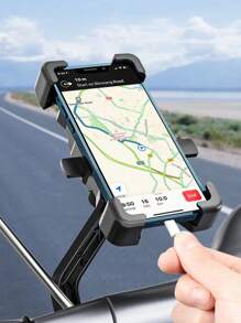 1入組塑膠摩托車手機座 - 黑色 - 查看 3