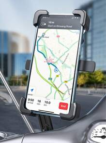 1入組塑膠摩托車手機座 - 黑色 - 查看 6