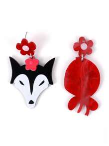 Bông tai lủng lẳng - Màu xám đen - Xem 2