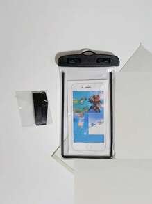 防水手机壳，休闲防水手机袋，PVC 手机袋，度假沙滩包，防水手机袋，PVC 手机壳，适用于游泳、泳池、沙滩、学校用品、学校用品、学生用品、巡航必需品、运动包、运动包、基础款游泳包、游泳者、热带海岸风情沙滩包，适合游泳、夏季岛屿度假、海滩配件、适合女孩、男孩、男士、女士、钱包，适合户外运动、旅行、度假 - 黑色 - 查看 4