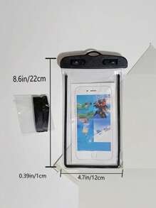 防水手机壳，休闲防水手机袋，PVC 手机袋，度假沙滩包，防水手机袋，PVC 手机壳，适用于游泳、泳池、沙滩、学校用品、学校用品、学生用品、巡航必需品、运动包、运动包、基础款游泳包、游泳者、热带海岸风情沙滩包，适合游泳、夏季岛屿度假、海滩配件、适合女孩、男孩、男士、女士、钱包，适合户外运动、旅行、度假 - 黑色 - 查看 6