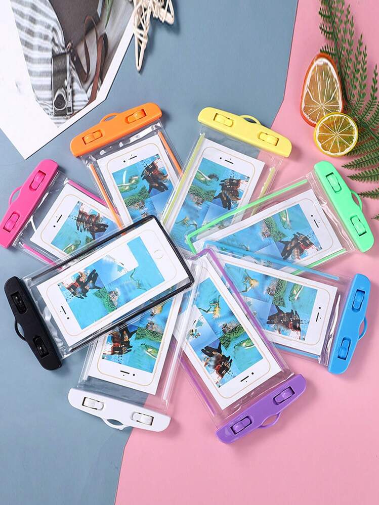 Waterproof Phone Case, Casual Waterproof Phone Pouch Cellphone PVC Bag For Vacation Cruise Essentials Sport Bag Sports Bag - Pink - View 1