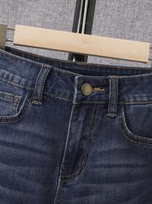 SHEIN Tween Boys' Casual Distressed Fit Denim Jeans, Spring & Summer