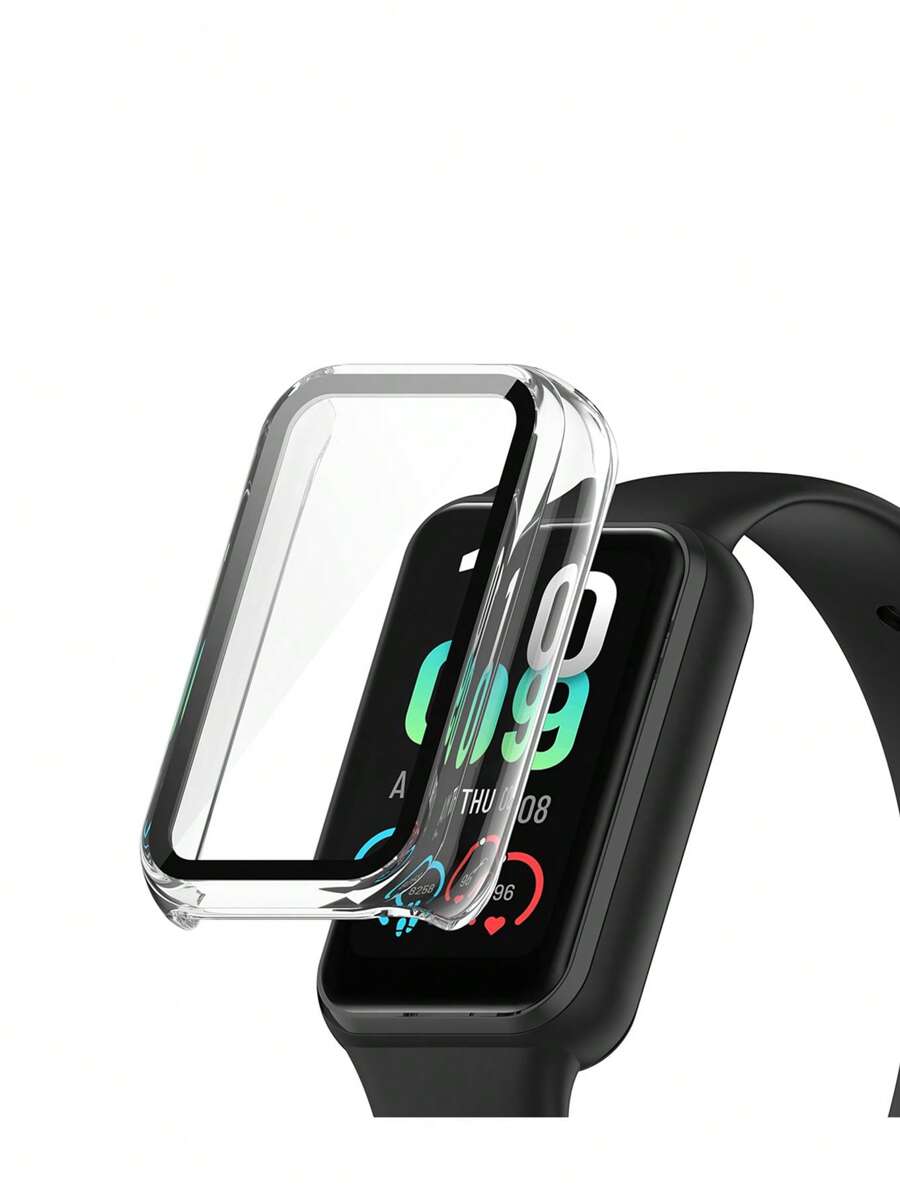 二合一殼套和螢幕保護鋼化膜兼容Amazfit手環7 - 無色 - 查看 1