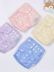 Happy Flute 4入組嬰兒圓點布尿布