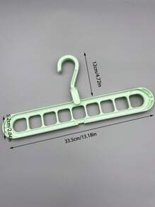1pc Multifunction Multi-hole Clothes Hanger - Green - View 3