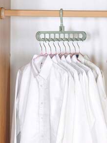1pc Multifunction Multi-hole Clothes Hanger - Green - View 4