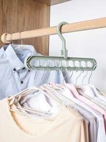 1pc Multifunction Multi-hole Clothes Hanger - Green - View 6