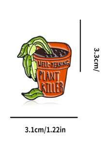 1 PC Thời Trang Hợp Kim Nhôm Chữ Chi Tiết Thực Vật Thiết Kế Trâm Cài Áo Cho Phụ Nữ Trang Trí Hàng Ngày - Màu nâu  Mocha - Xem 5