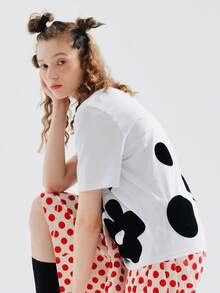 印花T恤 - 白色 - 查看 2