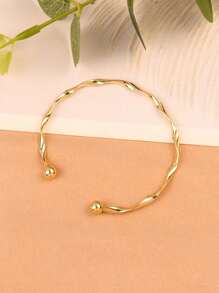 Twist thiết kế Cuff Bangle - Vàng - Xem 4