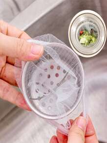 100/200入組廚房洗碗槽垃圾過濾器下水道地漏過濾器