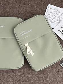 Túi máy tính xách tay đồ họa khẩu hiệu 1pc - màu xanh lá - Xem 4