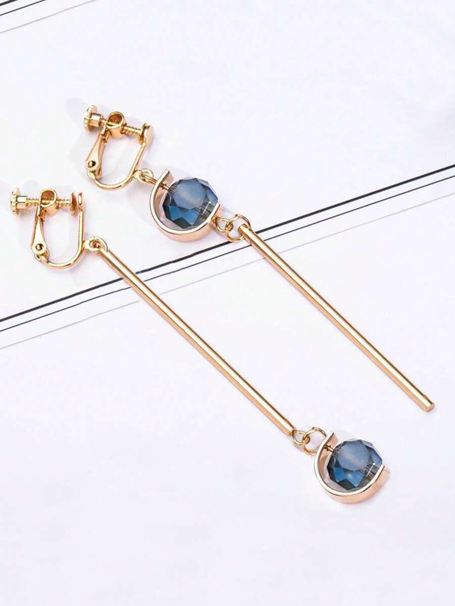 cái Vòng đeo tai trang trí bằng đá quý Trang sức bằng đồng - Nhiều màu - Xem 1