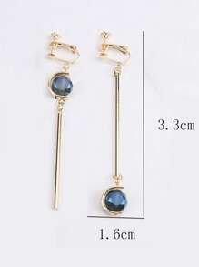 cái Vòng đeo tai trang trí bằng đá quý Trang sức bằng đồng - Nhiều màu - Xem 4