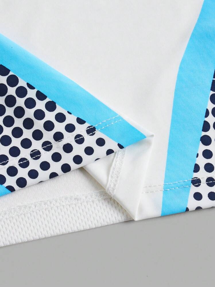 SHEIN ICON Letter Graphic Crop Tee - Multicolor - View 4