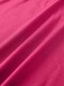 SHEIN LUNE Letter Graphic Tee - Hot Pink - View 5