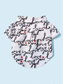 PETSIN 1 áo sơ mi thú cưng họa tiết chữ cái cho chó và mèo cho mùa hè - Nhiều màu - Xem 3