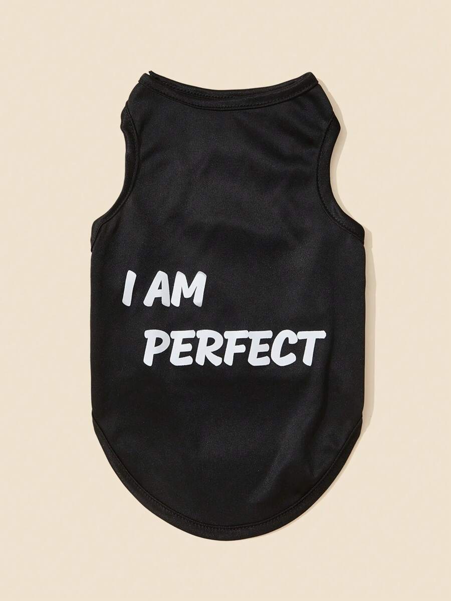 PETSIN 1入組字母圖案寵物背心適用於狗狗和貓適合夏天 - 彩色 - 查看 1