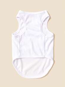 PETSIN 1PC Letter Graphic Pet Tank Cho Chó Và Mèo Cho Mùa Hè - Nhiều màu - Xem 9