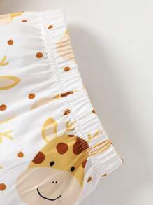 SHEIN Newborn Baby Boy Cartoon Graphic Bodysuit & Sweatpants - Multicolor - View 7