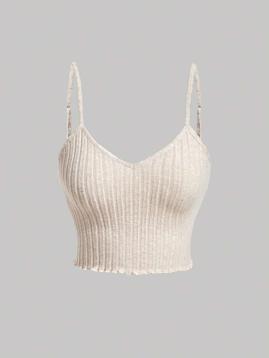 SHEIN MOD Lettuce Trim Cami Top