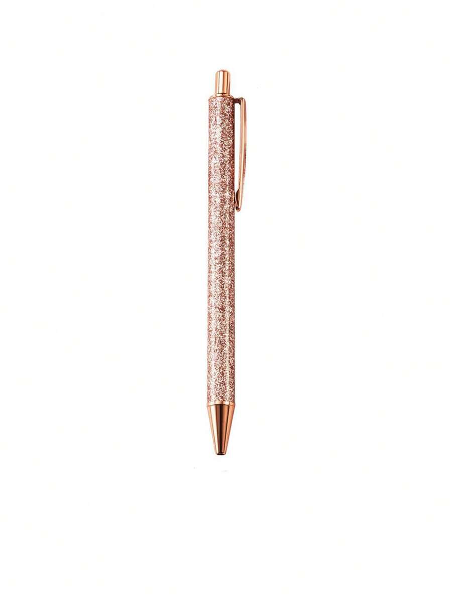 1pc Glitter Ballpoint Pen - Rose Gold - View 1