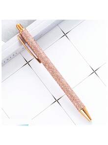 1pc Glitter Ballpoint Pen - Rose Gold - View 3