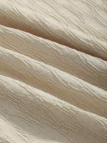 DAZY Chất rắn Cổ giả Áo ba lỗ - Màu be - Xem 8