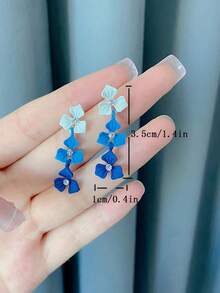 Bông tai thả trang trí hoa - Nhiều màu - Xem 3