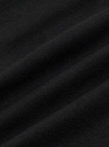 SHEIN EZwear Slogan Graphic Raglan Sleeve Crop Tee - Multicolor - View 4